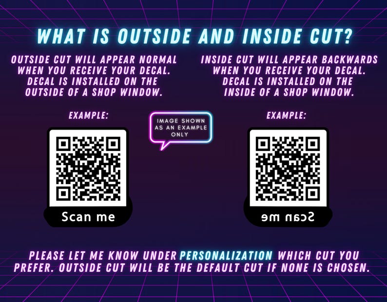 Custom Storefront Vinyl Decal – by Appointment QR Code, Personalized ...