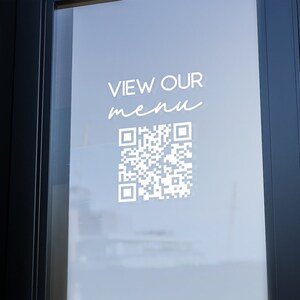 Custom QR Code Vinyl Decal Sticker - View Menu - Car - Truck - SUV - Laptop -Wall - Instagram - Facebook -Business Door-Window-Social Media