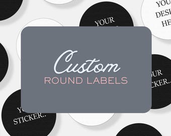 Custom Glossy Round Circle Waterproof Stickers Labels for Branding Product Packaging Business Packaging Info Labels Office Organization