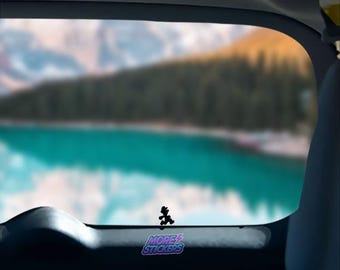 Luigi Running Vinyl Decal  Easter Egg Cute Fun Gift Car Decals Small Mini Micro Tiny Stickers For RV Truck SUV Windshield Window