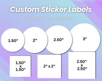 Custom Glossy Waterproof Stickers: Round, Square Logo Labels