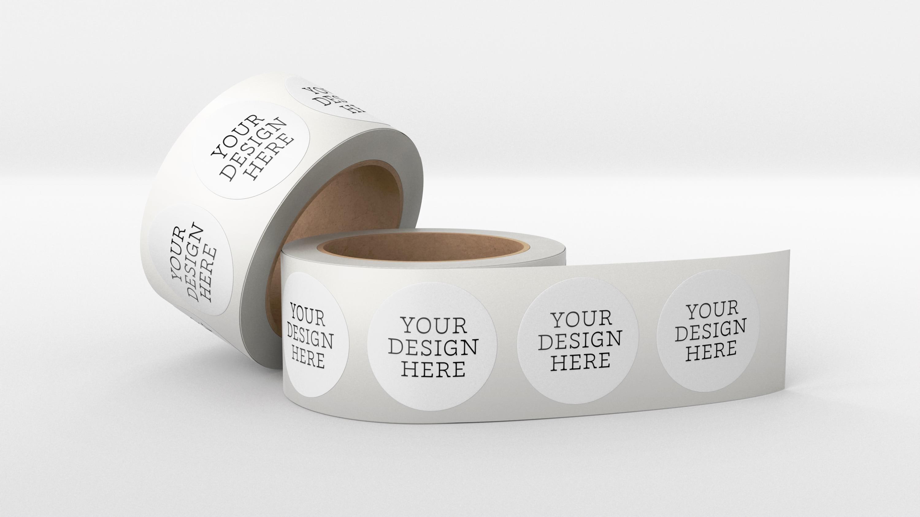 Custom Glossy Waterproof Stickers: Round, Square Logo Labels - Etsy