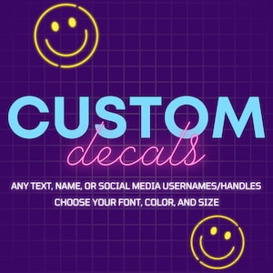 Custom Vinyl Text Decal-Custom Lettering-Vinyl Lettering-Car Decal Wall-Personalized Sticker-Custom Decal-Name Username Pet Decal