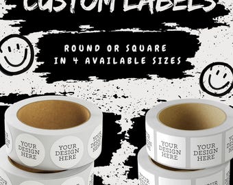 Custom Logo Stickers: Glossy, Waterproof, Round or Square