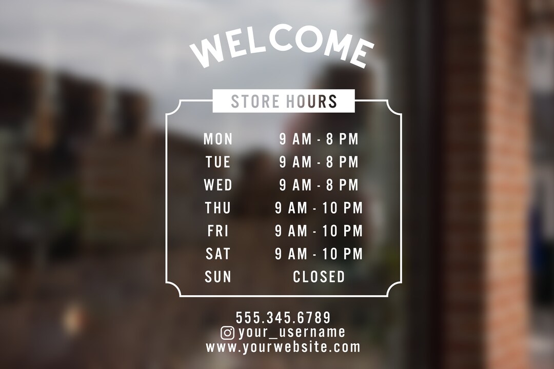 Custom Vinyl Storefront Business Vinyl Decal Sticker Etsy