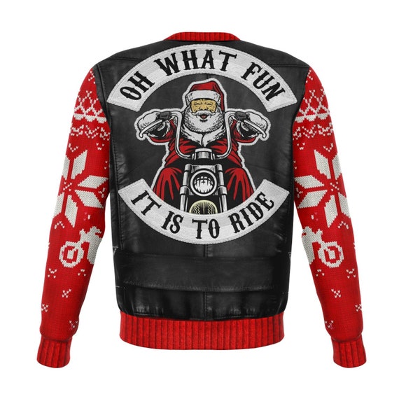 motorcycle ugly christmas sweater