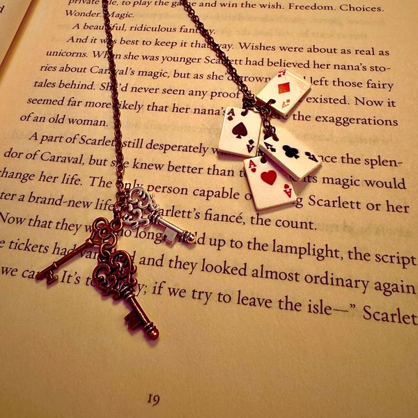 Caraval inspired brass and gold chain bookmarks