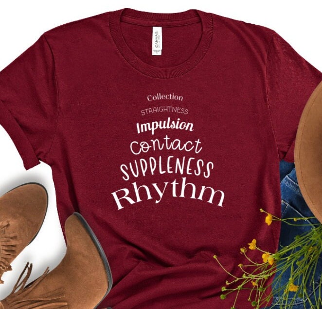 Dressage Training Pyramid T shirt | Equestrian Shirt | Training Scale