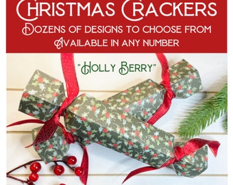 Christmas Crackers | Holly Berry | Traditional British Crackers | Table Decor | Party Favors