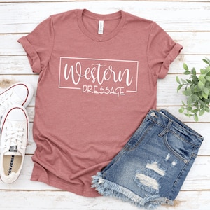 Western Dressage Rectangle T shirt | Equestrian Wear | Horse Wear