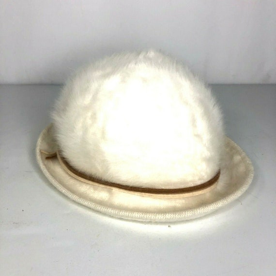 Vintage Rabbit Fur Womens Cloche Hat Made In Canad