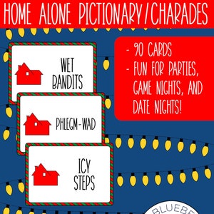 Home Alone Spiel - [PRINTABLE] - [KARTEN] - Weihnachtsfeier Spiel - Scharade - Pictionary - Hedbanz