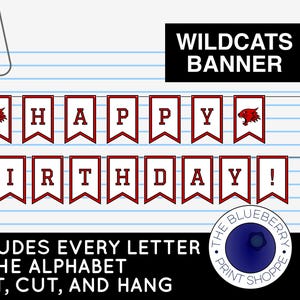 High School Musical Banner | Alphabet Banner | East High Wildcats | High School Musical Party Decor | Birthday | Printable Banner