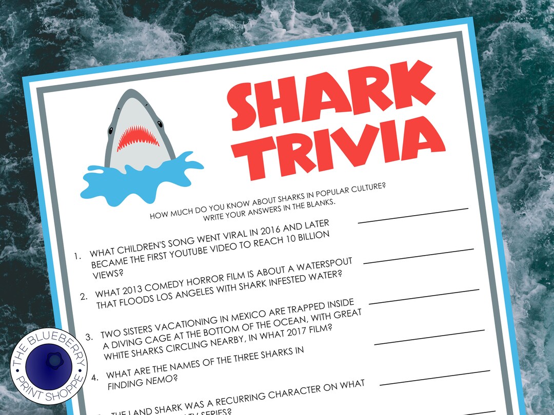 Shark Trivia Game 10 Questions About Sharks in Pop Culture Version 1