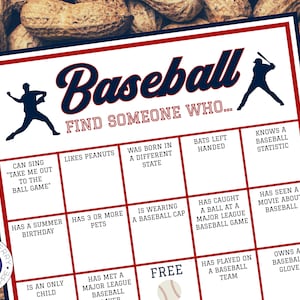 Baseball Find Someone Who Game | Baseball Team Icebreaker | Baseball Theme | Little League | Getting to Know You Game | Printable