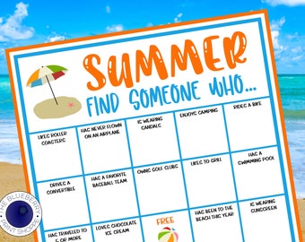 Summer Find Someone Who Icebreaker Game | Fun Summer Icebreaker | Getting to Know You Game