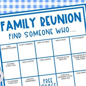 Family Reunion Game | Find Someone Who | Find The Guest | Family Gathering Icebreaker | Get to Know You Game for Families | Printable