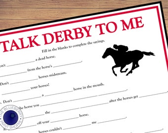 Sprich Derby To Me Wortspiel | Derby Gesellschaftsspiel | Lustiges Spiel für Erwachsene