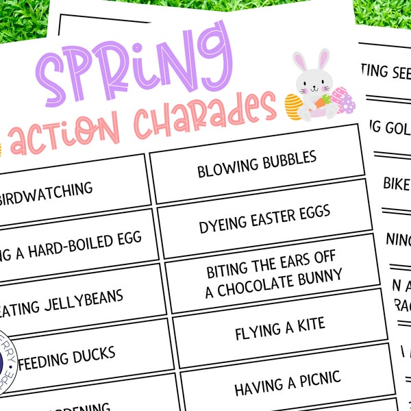 Easter Game | Charades | Pictionary | Spring Game | Action Charades | Act it Out | Fun Easter family game | Spring Game for kids and adults