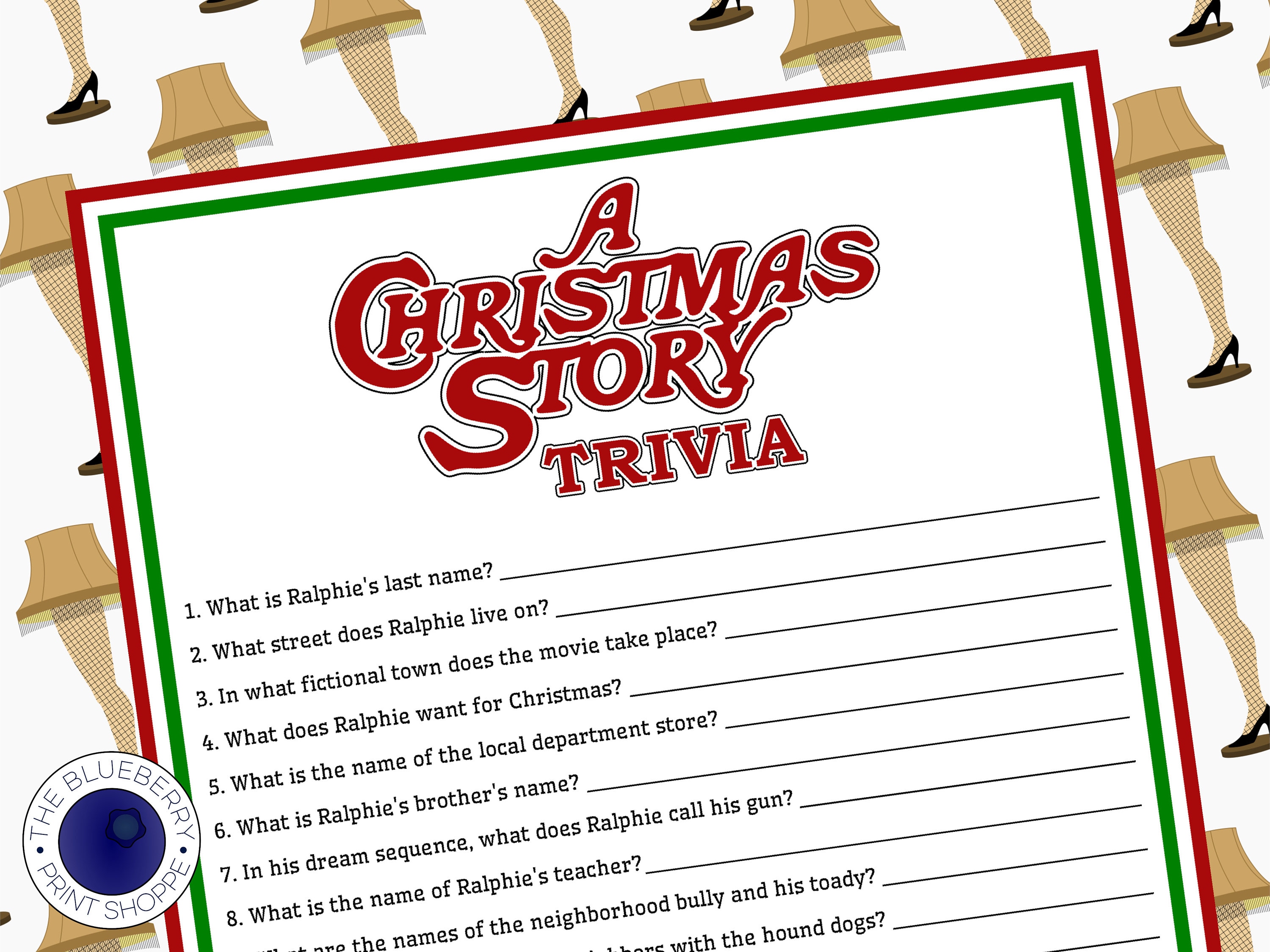 a christmas story trivia | holiday party game | christmas party