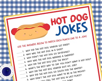 Hot Dog Jokes Hot Dog Party Game Hot Dog Theme Party