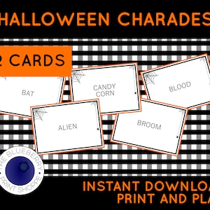 Charadas de Halloween / Pictionary / Juego de fiesta / Para niños / Fiesta de Halloween / Fiesta de clase