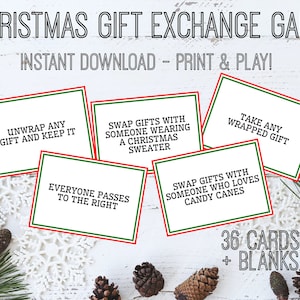 Christmas Gift Exchange Game | Christmas Party Game | Family Gift Exchange Game | Gift Swap Game | Yankee Swap | White Elephant | Printable