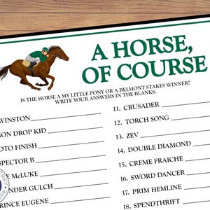 Belmont Stakes Game | Belmont Stakes Winner or My Little Pony? | Fun for Kids and Adults | Printable