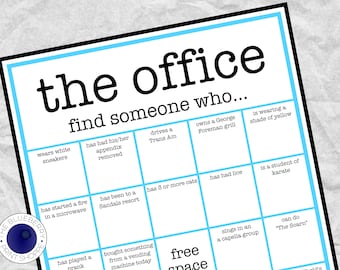 The Office Game | Find Someone Who | For Fans of The Office TV Show | The Office Party | Icebreaker Bingo | Workplace Party Game | Printable