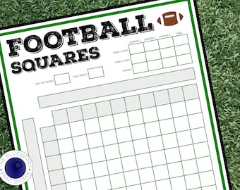 Football Squares Printable Etsy