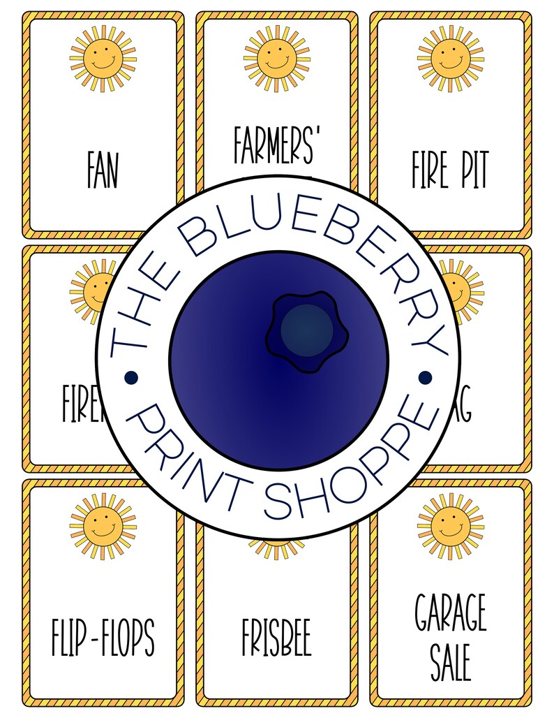 Summer Printable Game - Pictionary - Charades - Word Cards - Game Night ...
