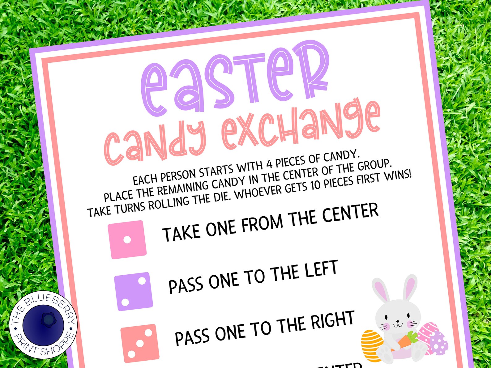 Easter Game Easter Candy Exchange Game Candy Dice Game Etsy