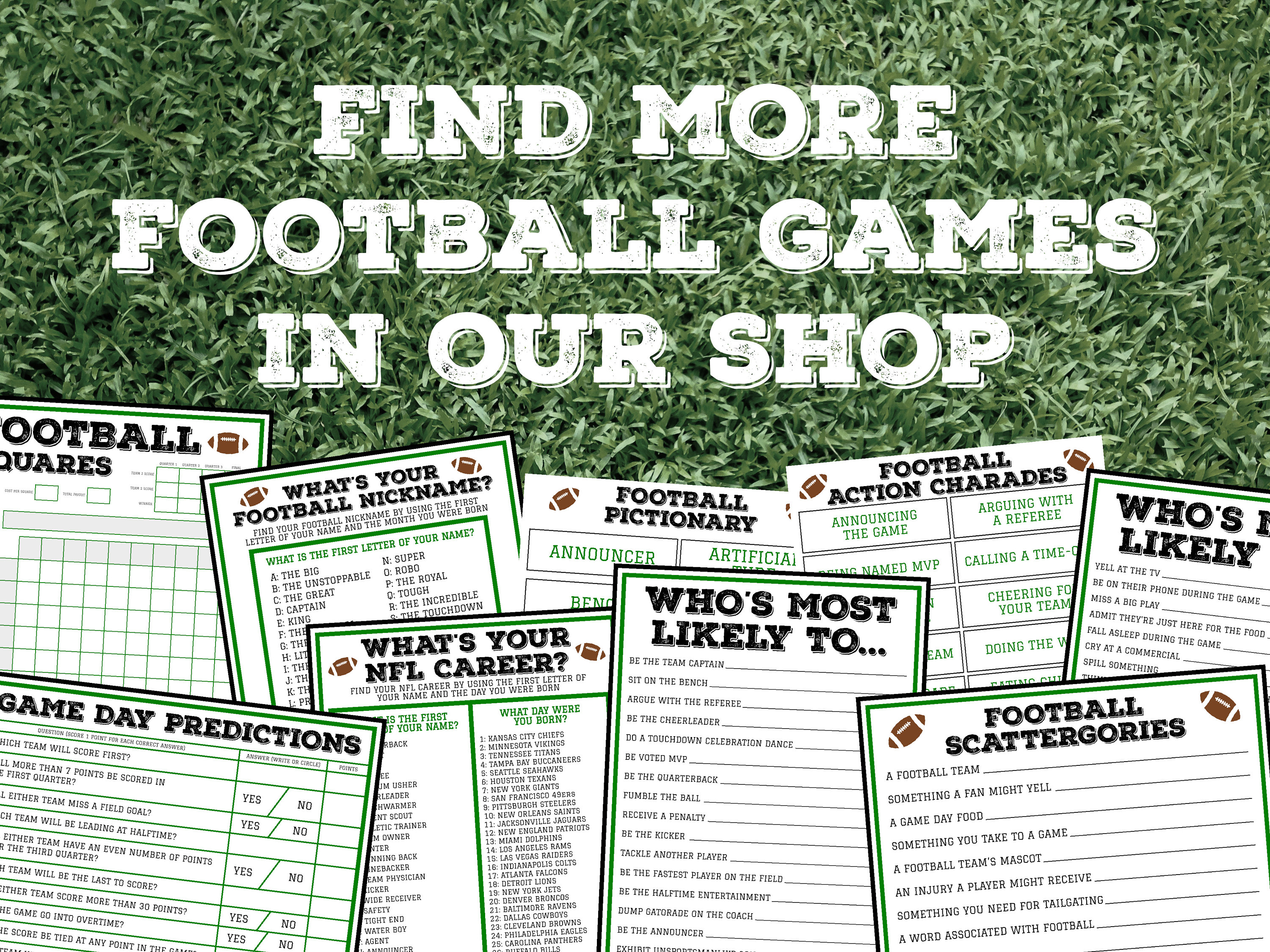 Football Squares Game Betting Game Printable Football Pool - Etsy