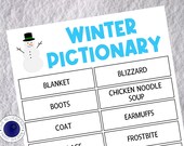Winter Pictionary | Charades | Classroom Game | Snow Day | Family Fun | Winter Party Game | Kids Game | Childrens Game | Printable Game