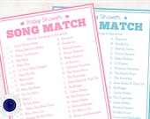 Baby Shower Game | Includes Pink & Blue Versions | Song Match | Gender Reveal Party | Name That Song | Baby Sprinkle | Printable Baby Game