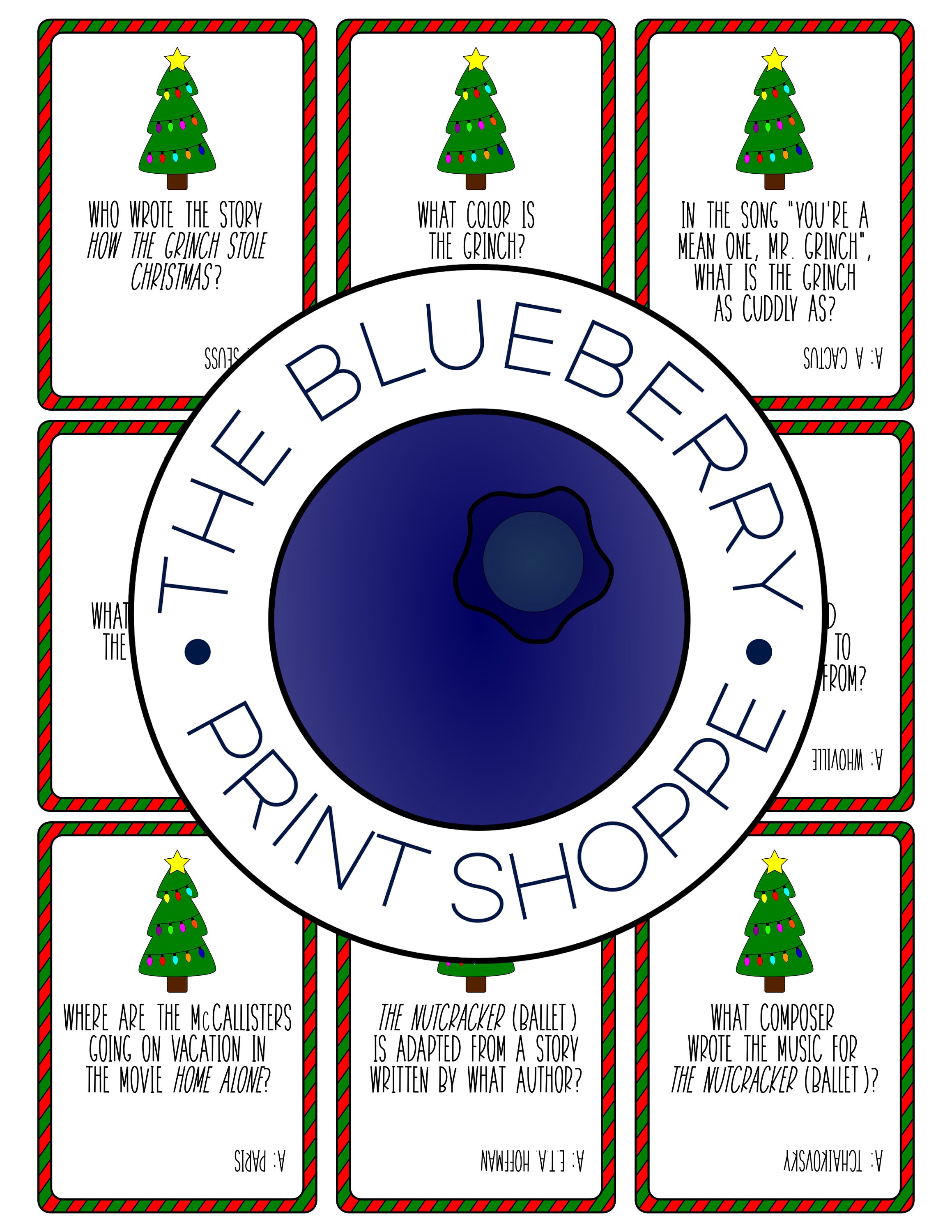 Pin on christmas ideas Christmas Trivia Game PRINTABLE CARDS Christmas | Etsy