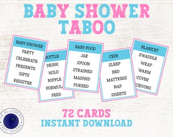 Baby Taboo | Baby Shower Game | Gender Reveal Party | Forbidden Words Game | Fun | Shower Game