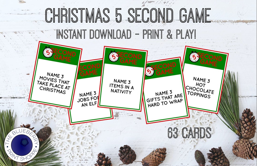 Christmas Game 5 Second Game Christmas Party Game Christmas Activity ...