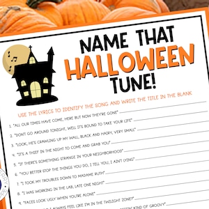Halloween Name That Tune Game | Halloween Party Game | Fun Party Activity | Halloween Music Trivia Game | Printable