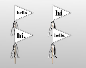 Hello Flag Bundle | New Neighbor | Printable