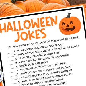 Halloween Jokes | Halloween Party Game | Monster Jokes | Halloween Riddles | Class Party Game | Fun Halloween Activity | Printable