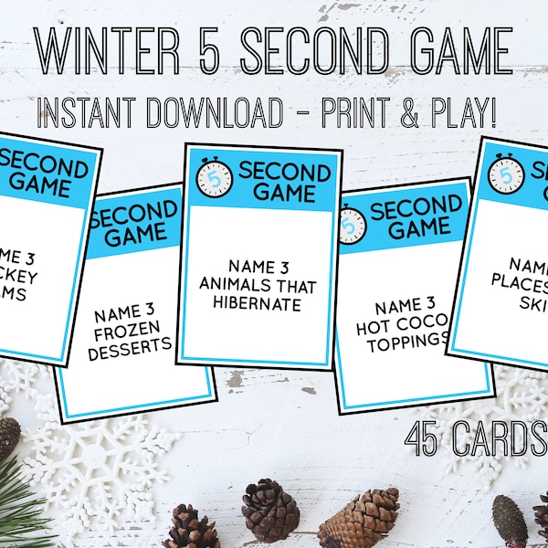 Winter Game | 5 Second Game | Snow Day | Classroom Game | Winter Party