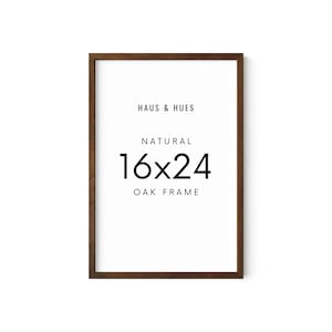 Haus and Hues Picture Frames 16x24 - Set of 1 16x24 Picture Frames for Wall, Walnut Poster Frames 16x24, 16 x 24 Wood Picture Frames