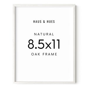 Haus and Hues 8.5 x 11 Picture Frame - White Frames 8.5 X 11 Wood Picture Frame, 8.5x11 Picture Frame 8.5x11 Frame Natural Wood Frame