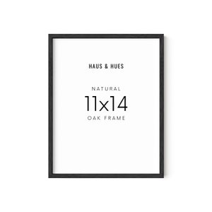 Haus and Hues 11x14 Frame Set of 1, 11x14 Wood Frame, 11x14 Picture Frame Wood, 11x14 Frame 3 Pack, 11x14 Picture Frame Set of 4, Oak Wood