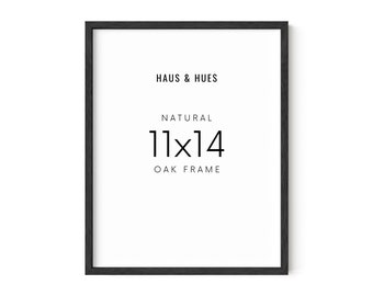 Haus and Hues 11x14 Frame Set of 1, 11x14 Wood Frame, 11x14 Picture Frame Wood, 11x14 Frame 3 Pack, 11x14 Picture Frame Set of 4, Oak Wood