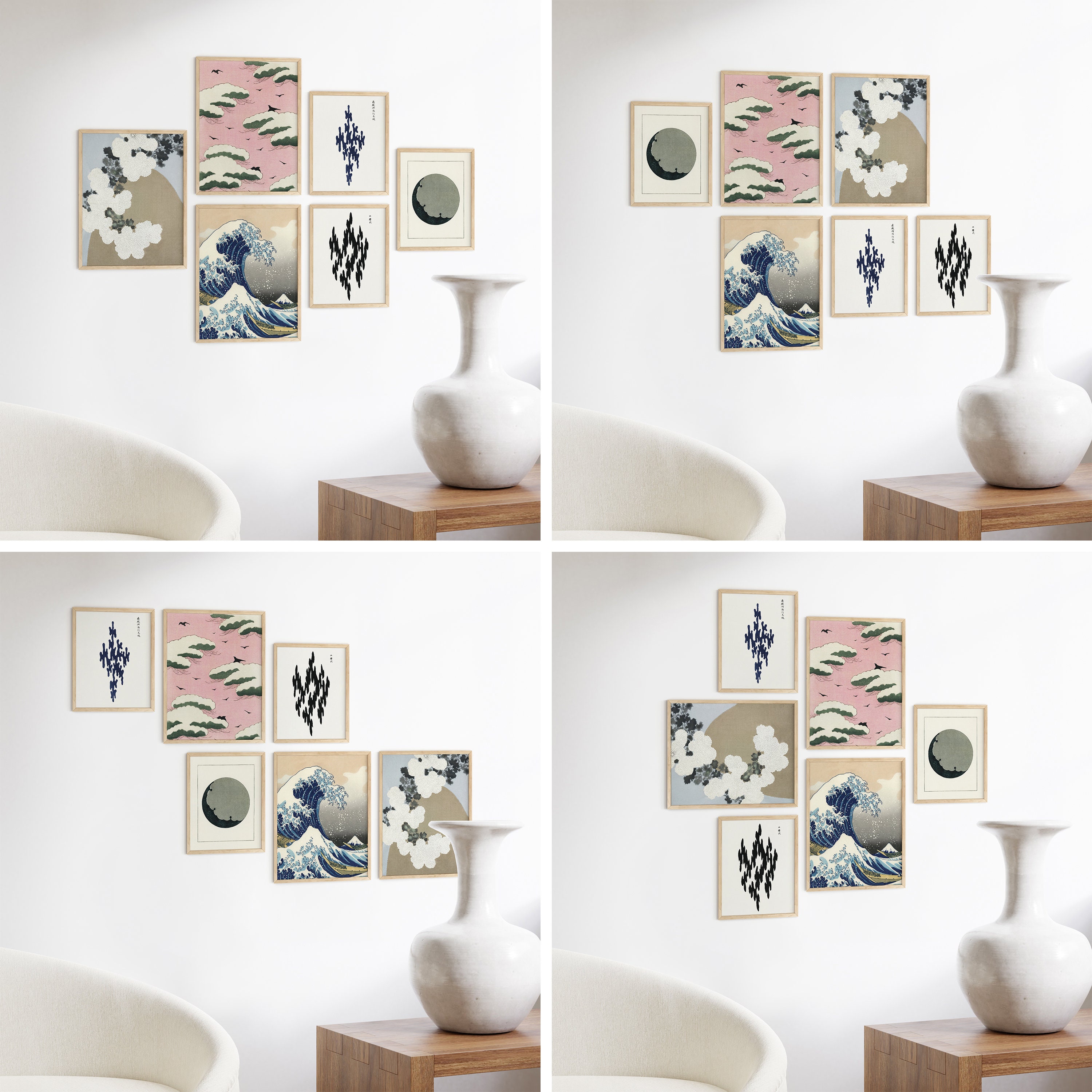 Haus and Hues Natural Wood Picture Frames Set of 6 Frame Sets for Wall  Collage, Gallery Wall Frame Set Assorted 