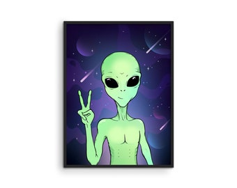 Trippy Aliens Poster