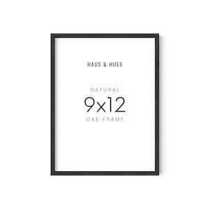 Haus and Hues 9x12 Picture Frame - 9x12 Frame Black Picture Frames, Black Poster Frame 9x12, Wood Frames 9 X 12 Picture Frame