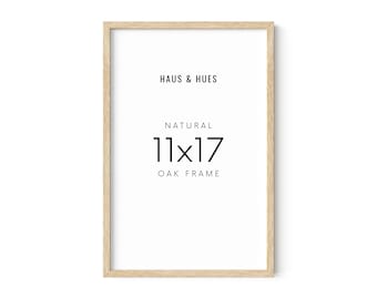 Haus and Hues 11x17 Picture Frame - 11 X 17 Frame Wood Picture Frames, 11x17 Poster Frame Wooden Picture Frames